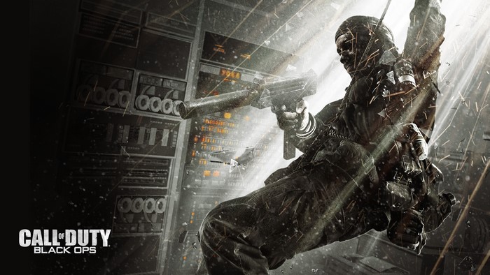 Call of Duty Black Ops soldier rappelling