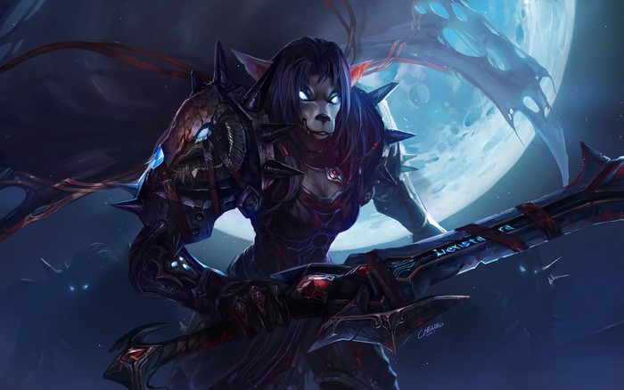 Female Worgen Warrior from World of WarCraft
