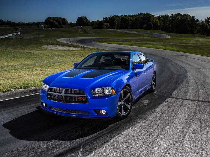 2013 Dodge Charger Daytona on a Racetrack