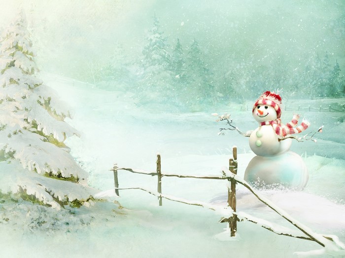 Snowman in a Winter Wonderland