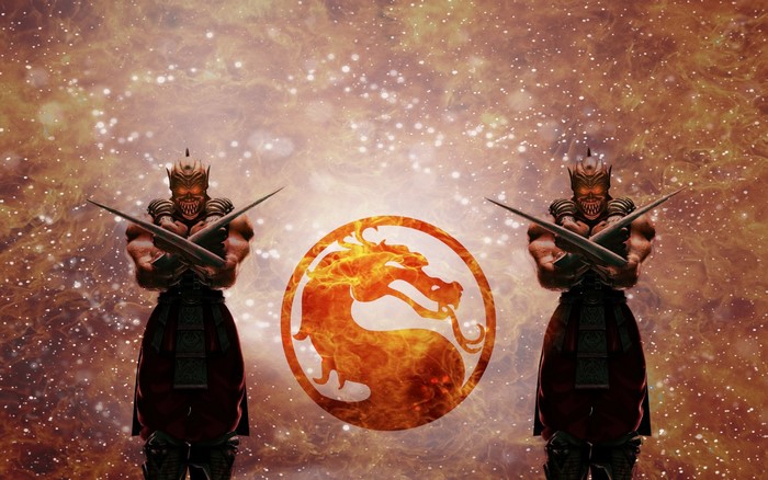 Baraka from Mortal Kombat with Dragon Logo