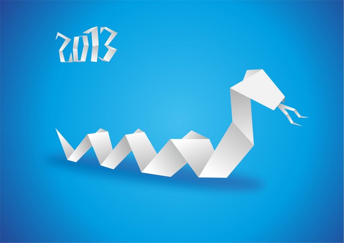 Origami Snake and 2013 Year of the Snake