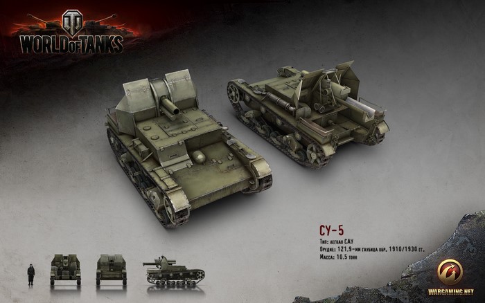 SU-5 Self-Propelled Gun from World of Tanks