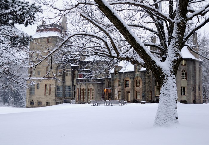 Fonthill Castle in the Snow, Doylestown, Pennsylvania