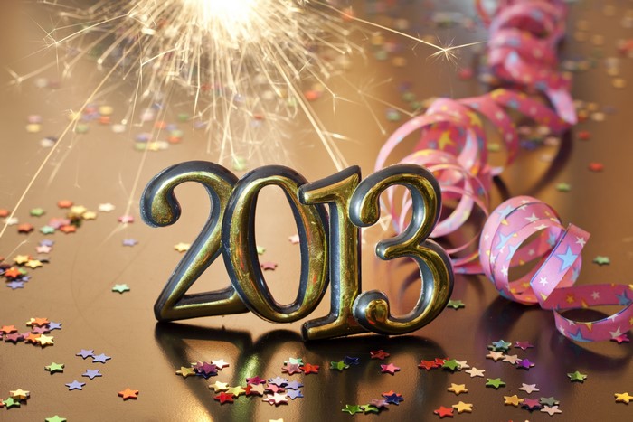 2013 New Year's Eve Sparklers and Confetti