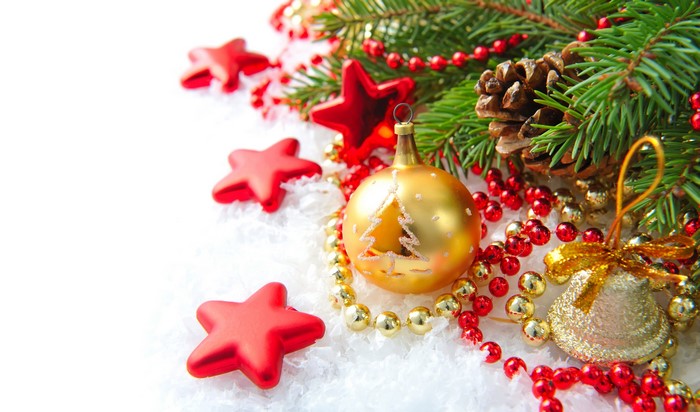 Christmas Decorations with Pine Cone and Fir Branches