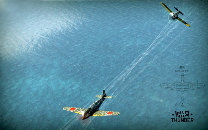Kawasaki Ki-61 airplanes in War Thunder