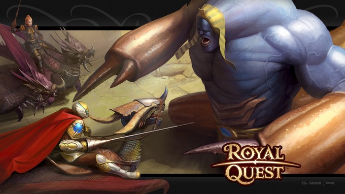 Royal Quest warriors battle giant monster and dragons
