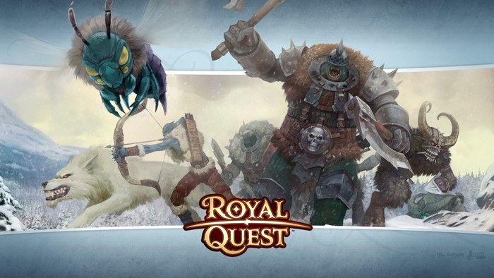 Royal Quest: Monsters and Warriors in a Snowy Landscape