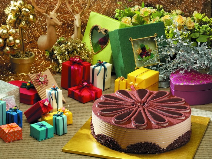 Birthday Cake and Gifts
