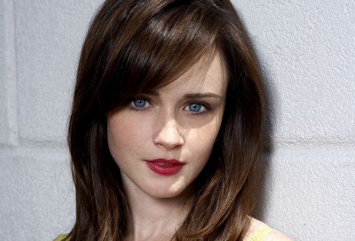 Alexis Bledel portrait with red lips