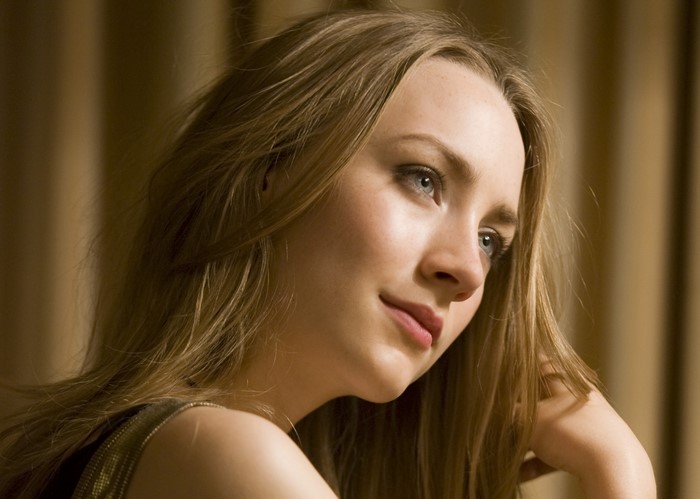 Saoirse Ronan looking to the side