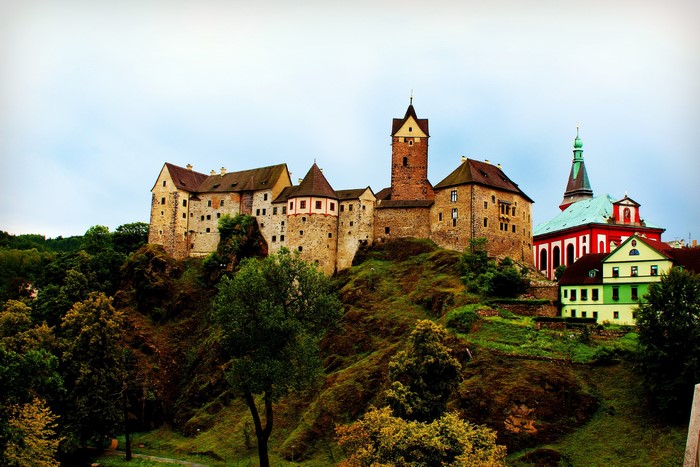 Loket Castle and Church in the Czech Republic
