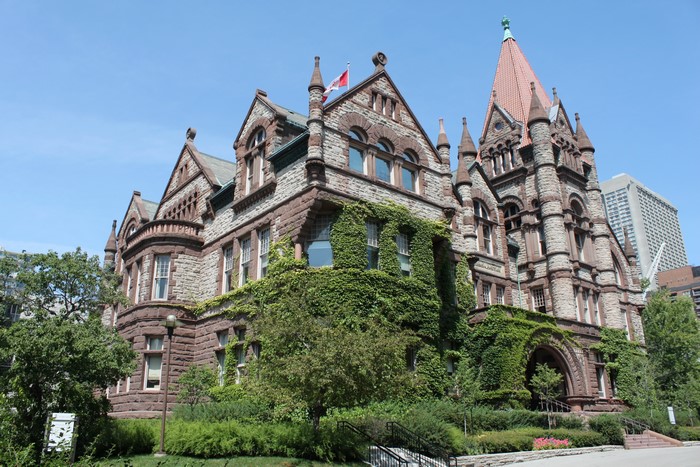 University Building with Canadian Flag