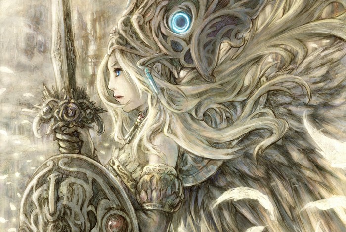 Woman warrior with sword and shield