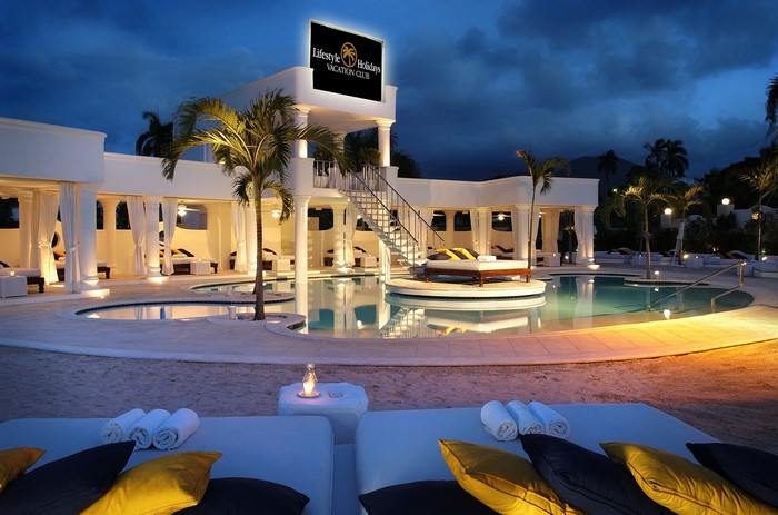 Lifestyle Holidays Vacation Club resort at night