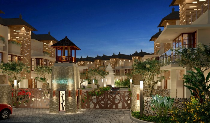 Summerville Resort Entrance at Dusk
