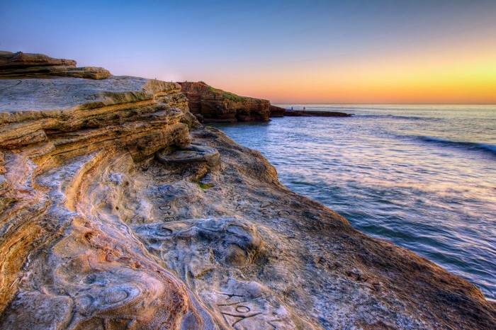 4K HDR Coastline at Sunset in San Diego