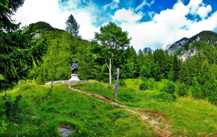 Monument in Bovec, Slovenia