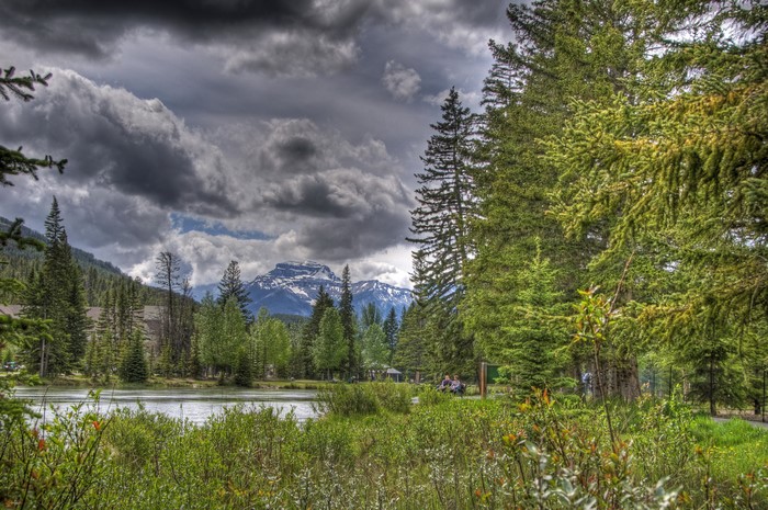 Lake and Mountains in Banff National Park, Canada
