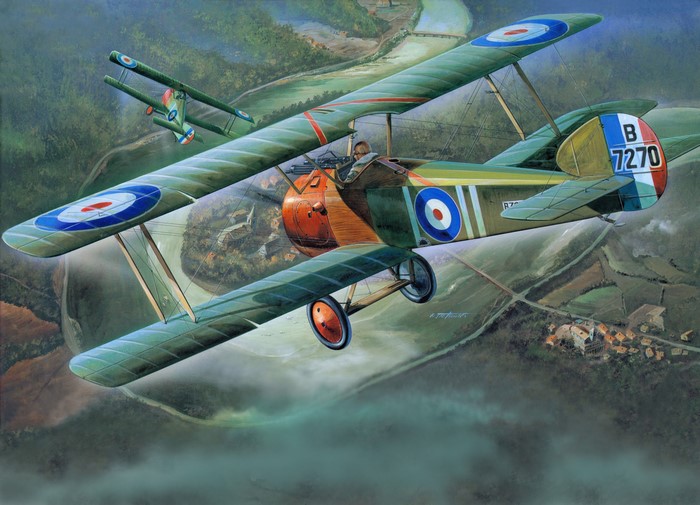Sopwith Camel F.1 Airplanes in Flight