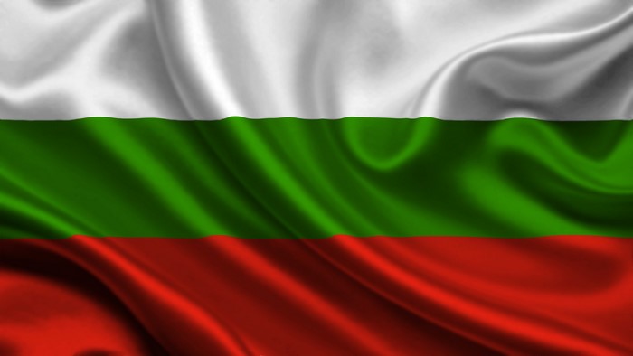 Bulgarian flag with white, green, and red stripes