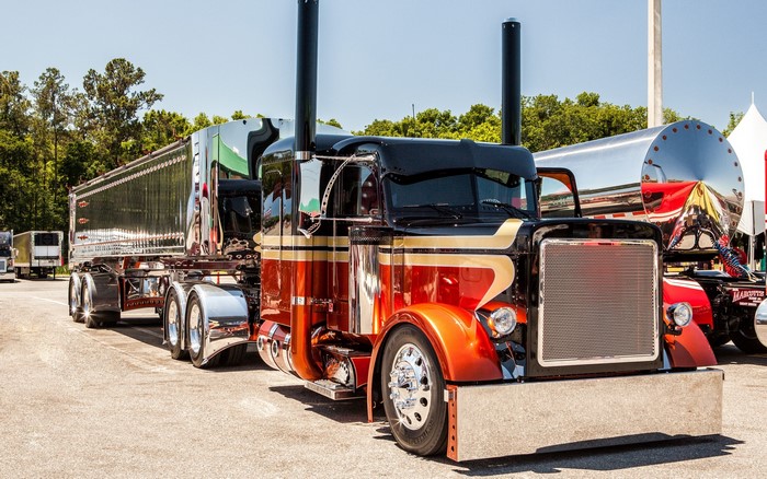 Custom Peterbilt Semi-Truck with Trailer