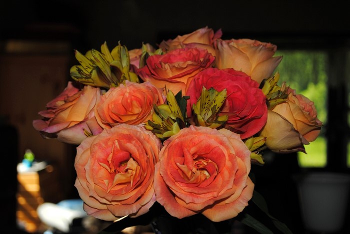 Bouquet of Roses and Alstroemeria