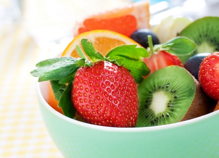 Fruit Salad with Strawberry and Kiwi
