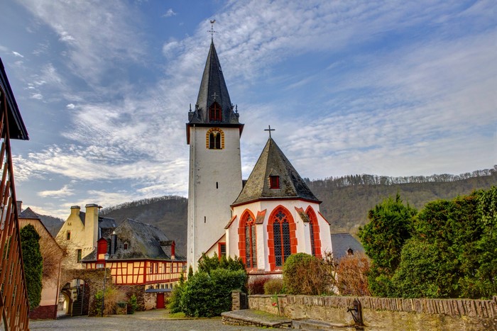 Germany, Houses, Sky, Street, Clouds