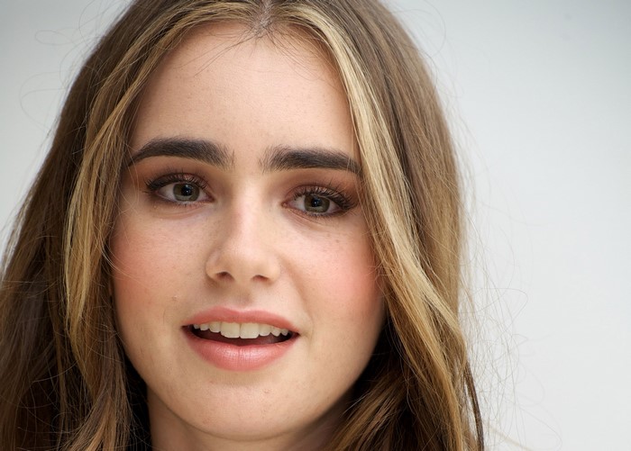 Lily Collins close-up portrait