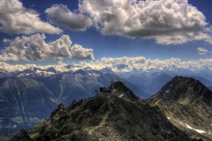 4K Eggishorn Mountains Switzerland Sky Clouds