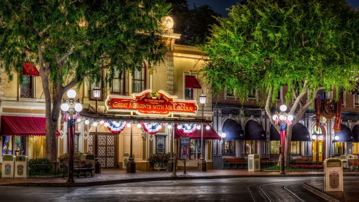 Great Moments with Mr. Lincoln at Disneyland at Night