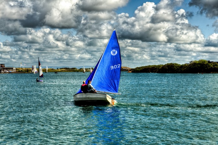 4K HDR Sailing on Southport Marine Lake, England