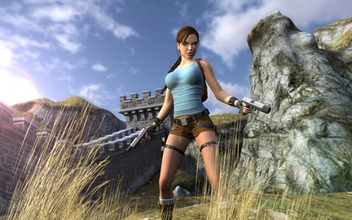 Lara Croft from Tomb Raider with Pistols