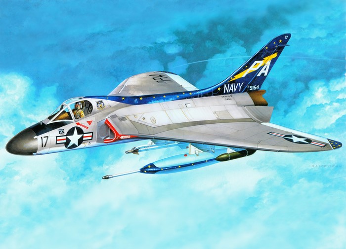 Douglas F4D-1 Skyray Fighter Airplane Painting