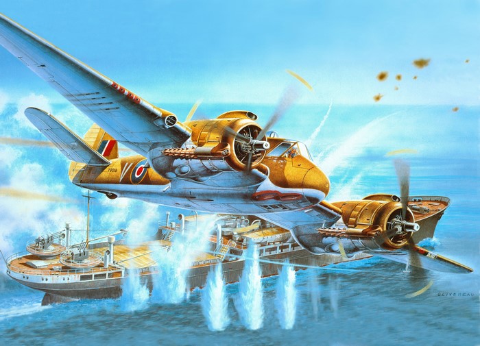 Bristol Beaufighter Mk.6 attacking a ship