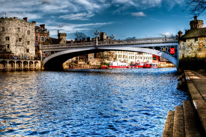 Lendal Bridge over River Ouse in York, England