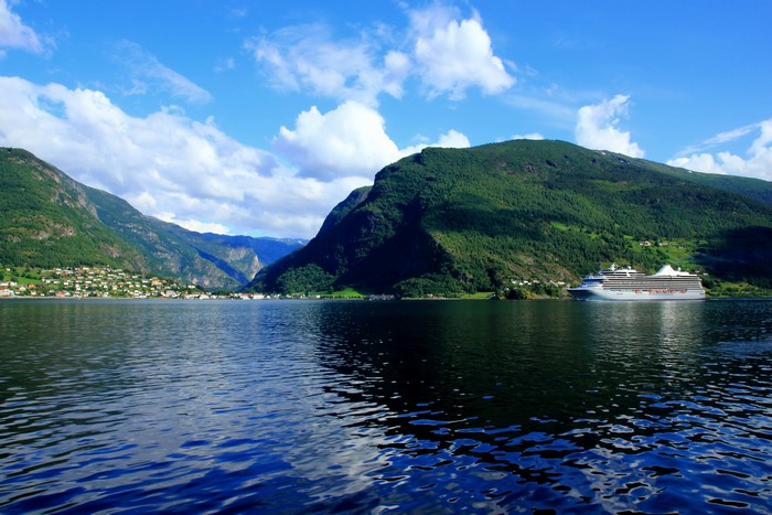 Cruise ship in Sognefjord, Norway