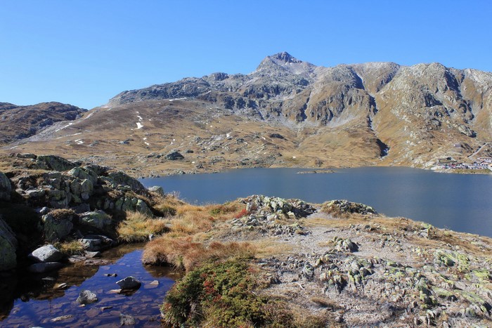 Grimselpass Lake and Mountains in Switzerland