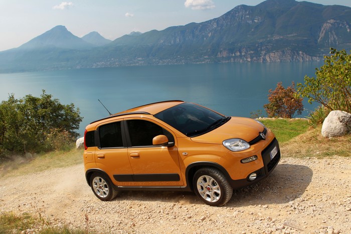 2012 Fiat Panda Trekking on a dirt road