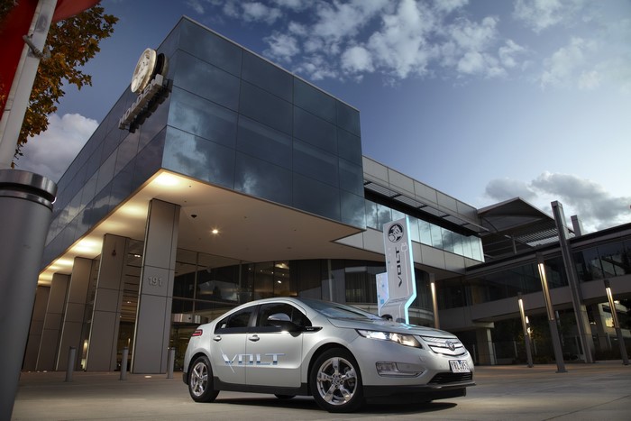 Holden Volt electric car charging station