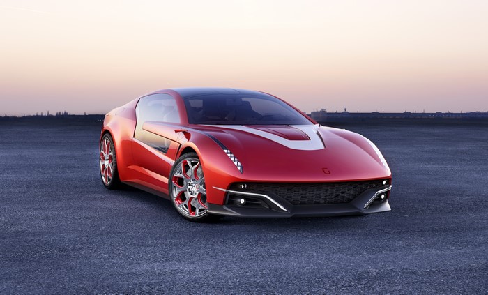 4K Red 2012 Italdesign Brivido Luxury Car