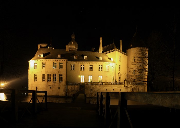Schloss Gemen castle at night in Germany