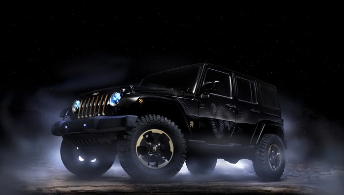 Black Jeep Wrangler Dragon Design