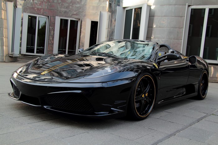 Black Ferrari F430 Scuderia Spider 16M Cabriolet