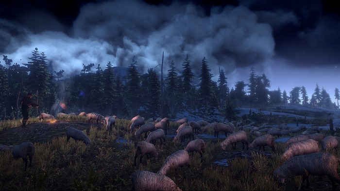 Geralt from The Witcher 3: Wild Hunt at night