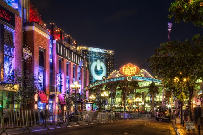 San Diego California Street at Night