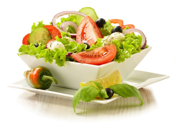 Fresh Salad with Tomatoes and Vegetables