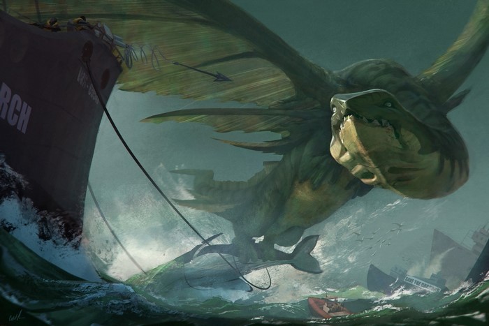 Sea Monster Attacks Research Ship